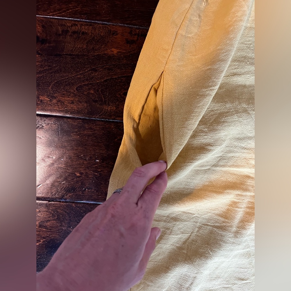 Yellow Linen Romper - Picture 2 of 3